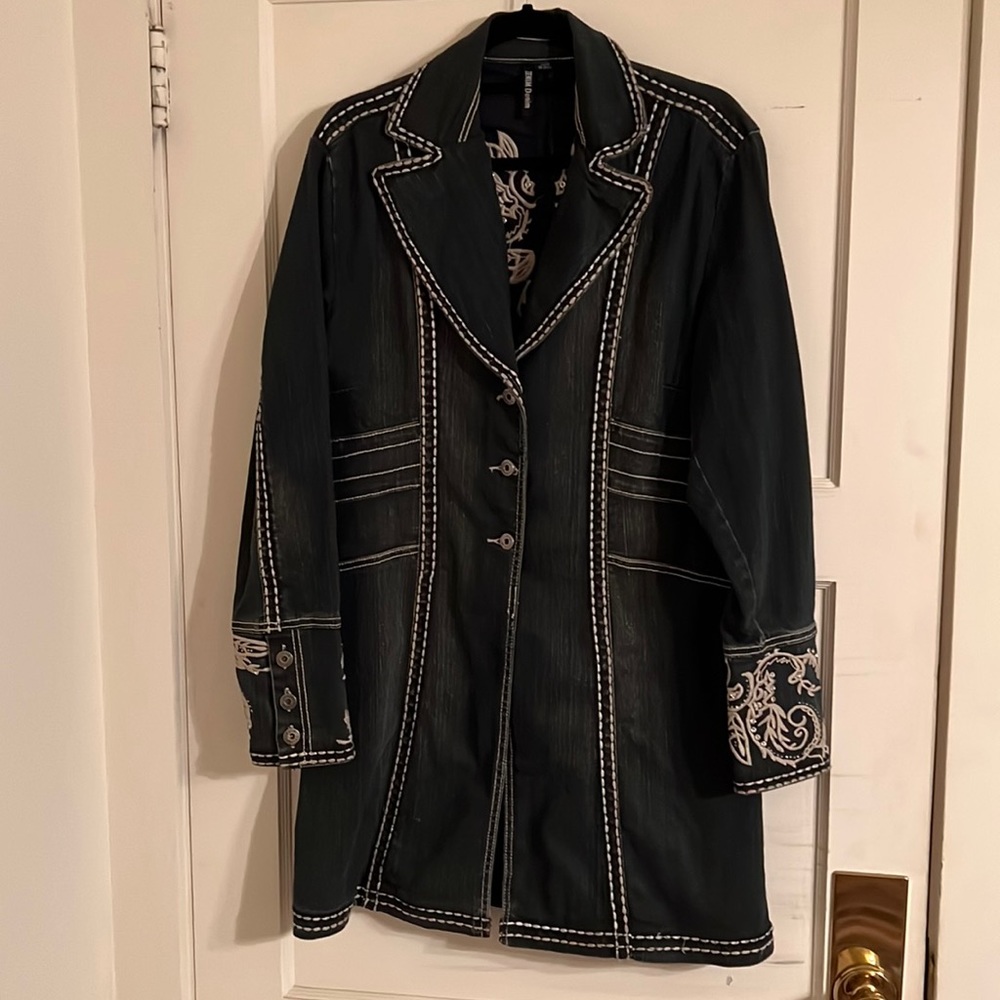 Denim with rhinestones and fancy stitching
